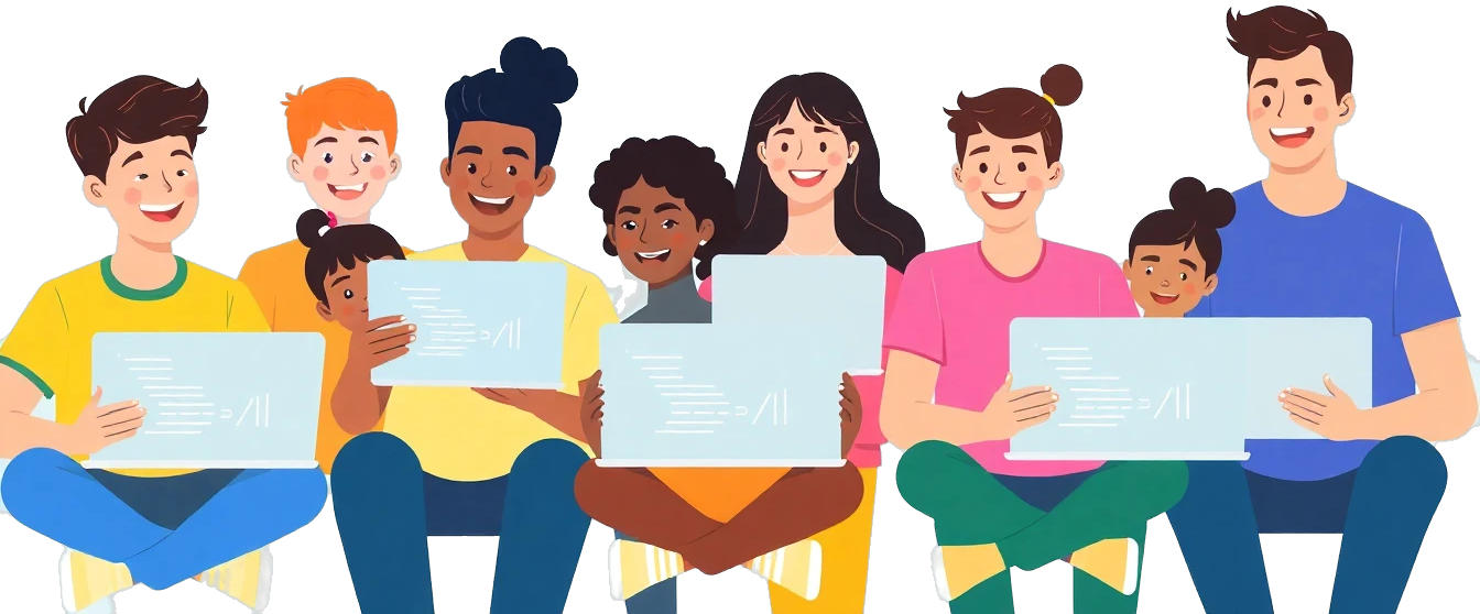 Students learning with WebSim Academy